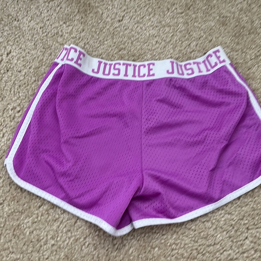 justice purple active wear shorts